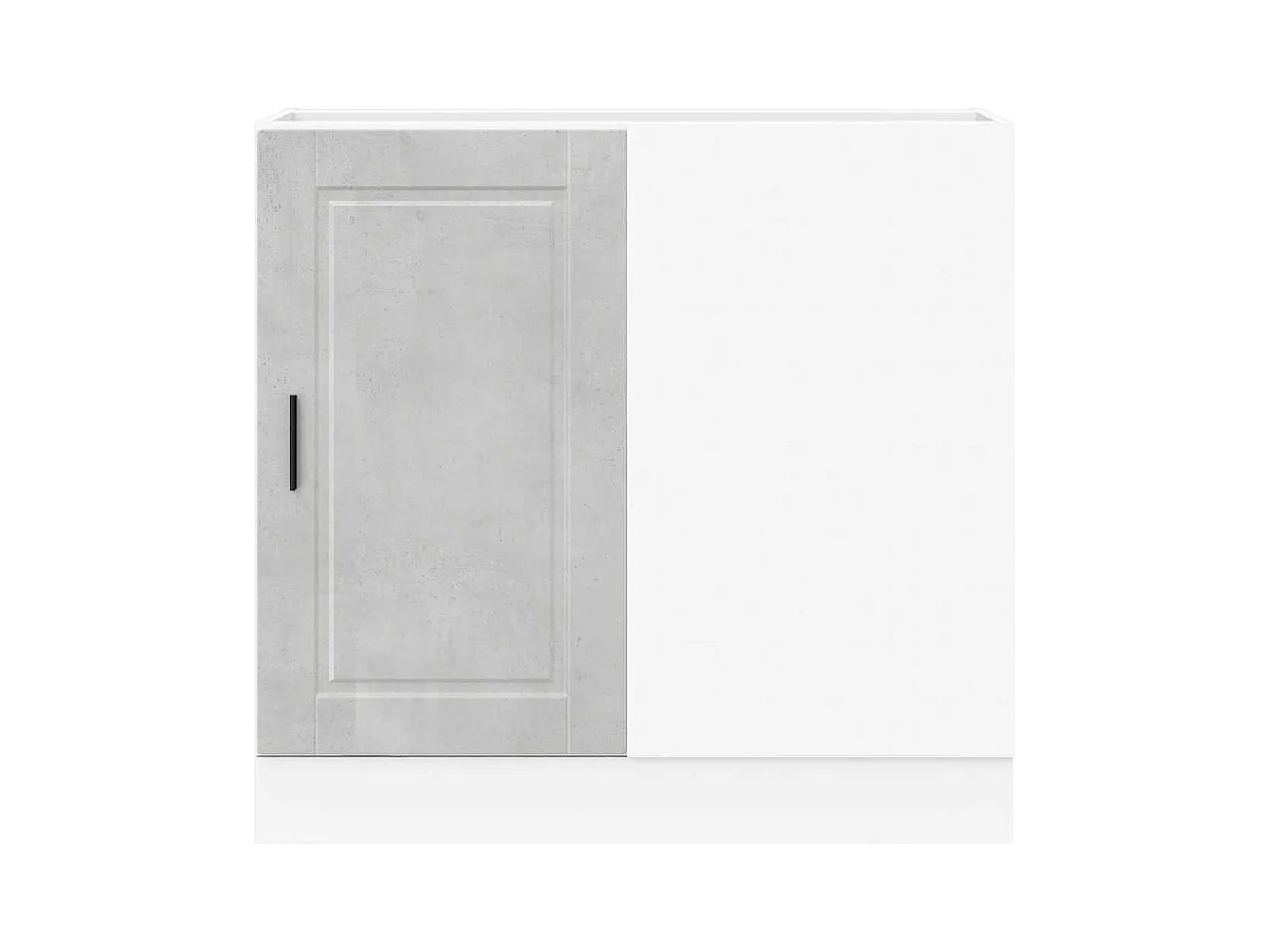 Onderkast Porto bewerkt hout betongrijs