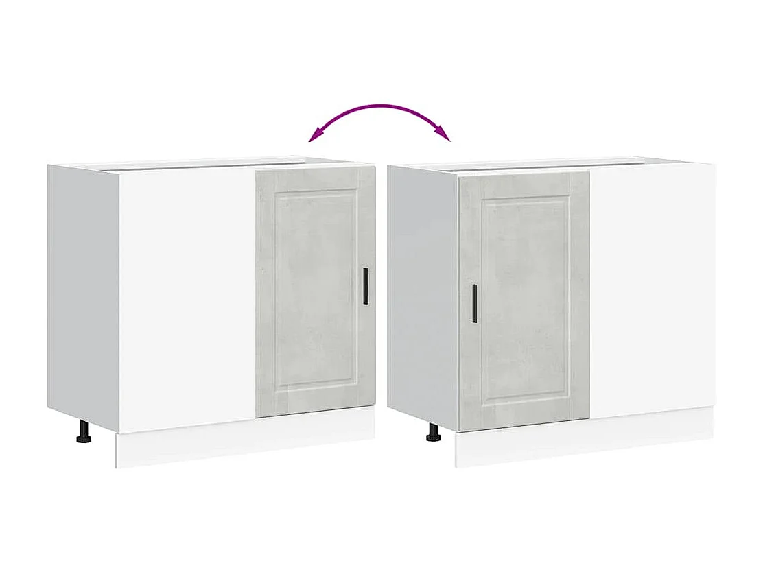 Küchenunterschrank Porto Betongrau Holzwerkstoff