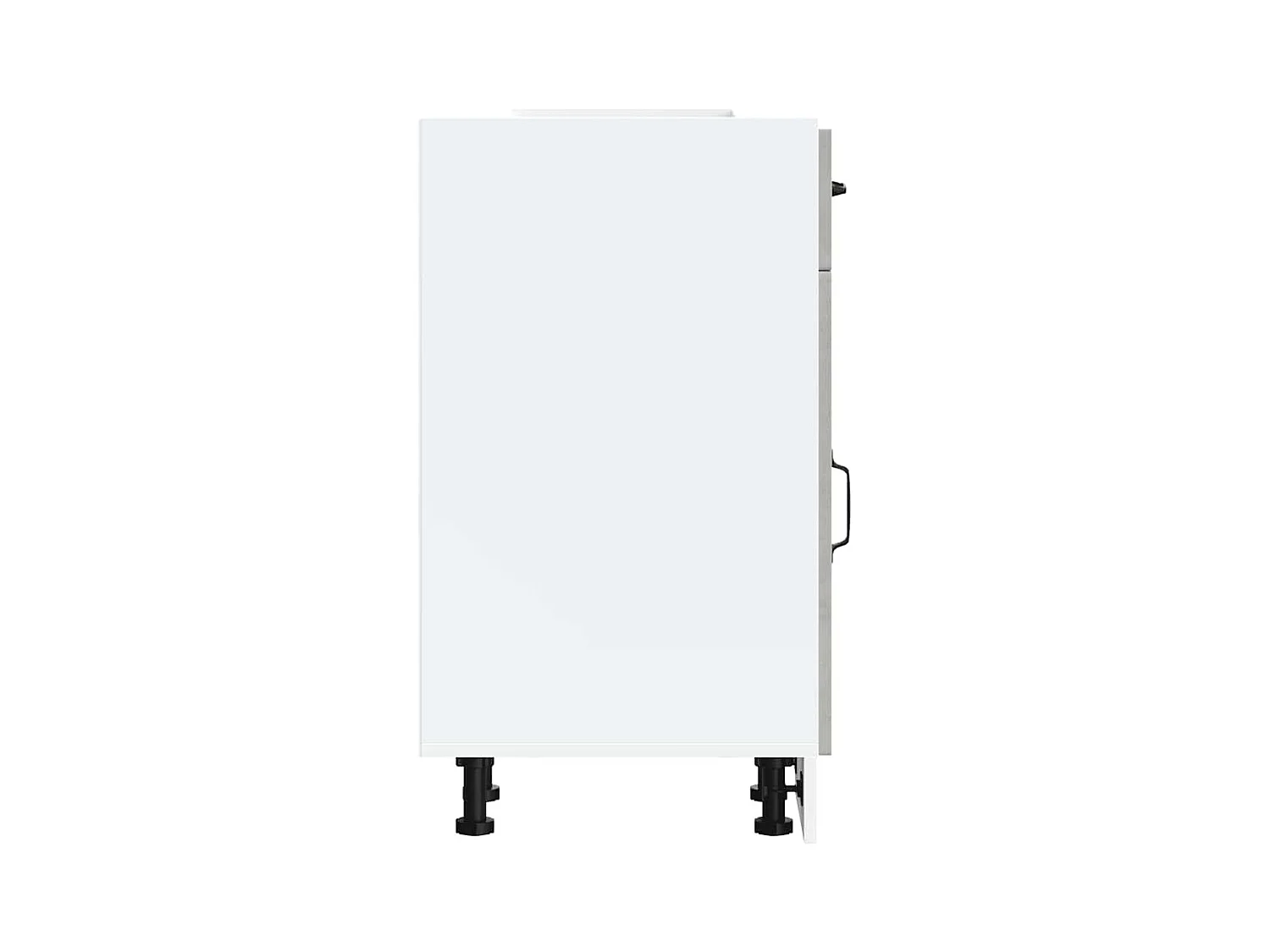 Armoire de cuisine Kalmar gris béton bois d'ingénierie