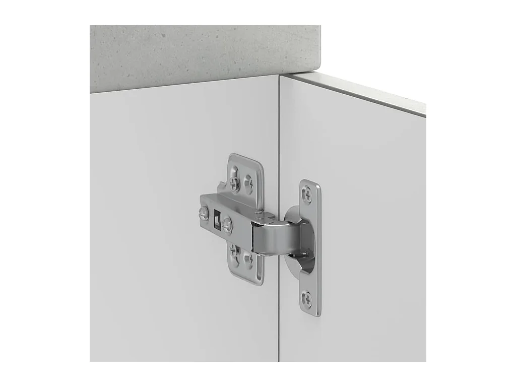 Armoire de cuisine Kalmar gris béton bois d'ingénierie