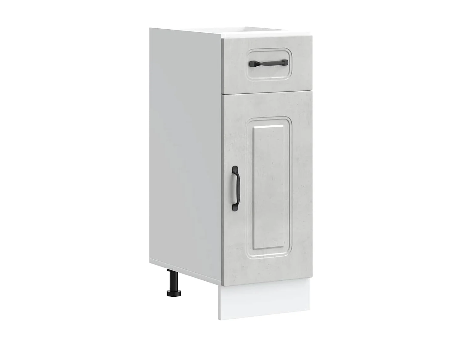 Armário baixo de cozinha Kalmar betão madeira projetada cinza