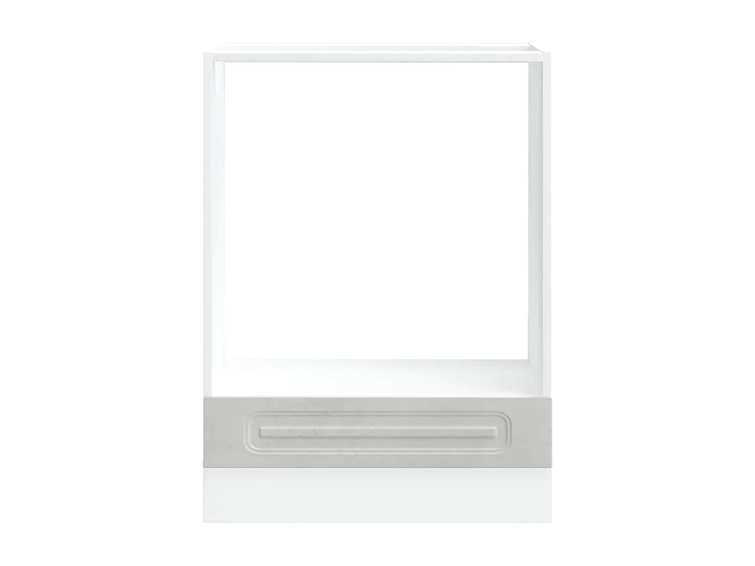 Armoire à four Kalmar gris béton bois d'ingénierie