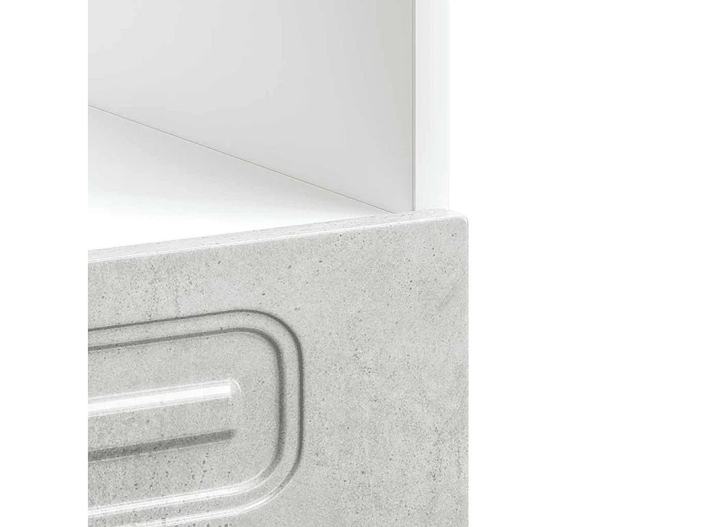 Armoire à four Kalmar gris béton bois d'ingénierie