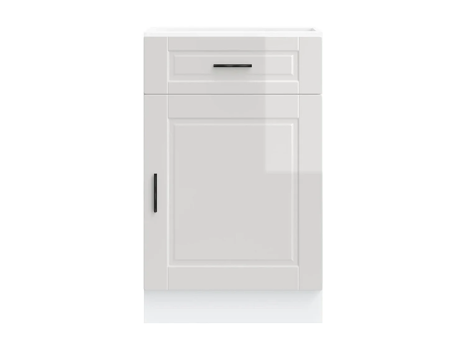 Armoire de cuisine Porto blanc brillant bois ingénierie