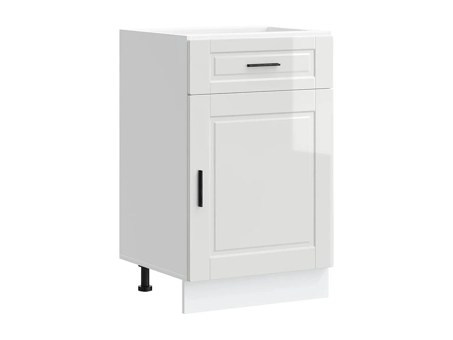 Armoire de cuisine Porto blanc brillant bois ingénierie