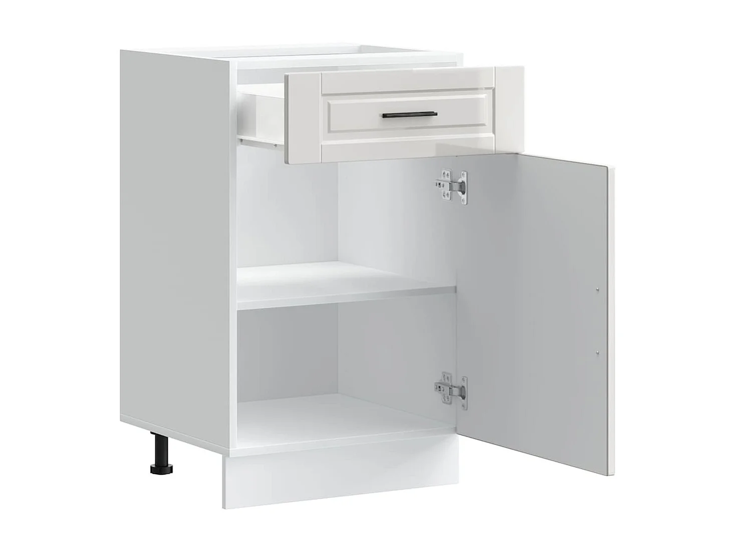 Armoire de cuisine Porto blanc brillant bois ingénierie