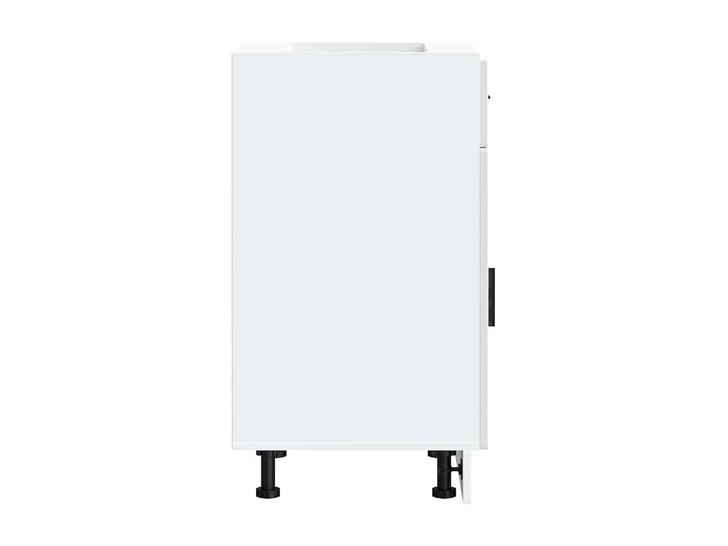 Armoire de cuisine Porto blanc brillant bois ingénierie