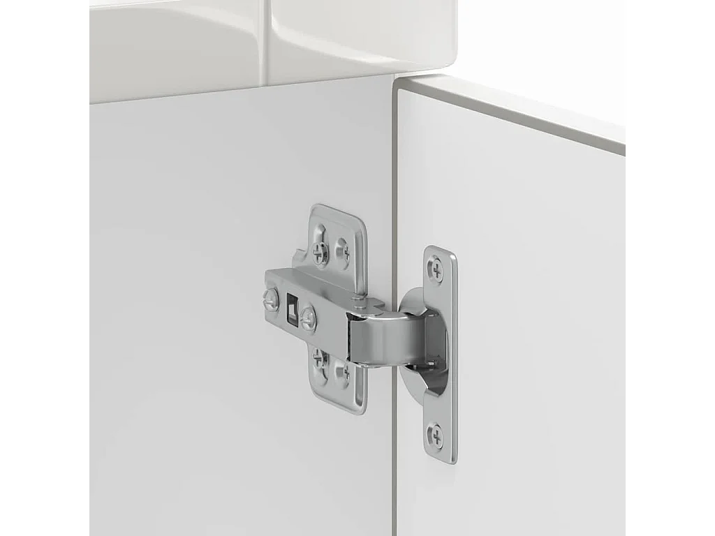 Armoire de cuisine Porto blanc brillant bois ingénierie