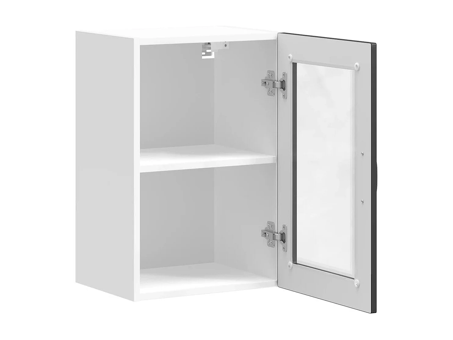 Armoire murale de cuisine avec porte en verre Porto noir