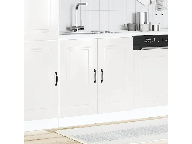 Spülenunterschrank Kalmar Hochglanz-Weiß 80x46x81,5 cm