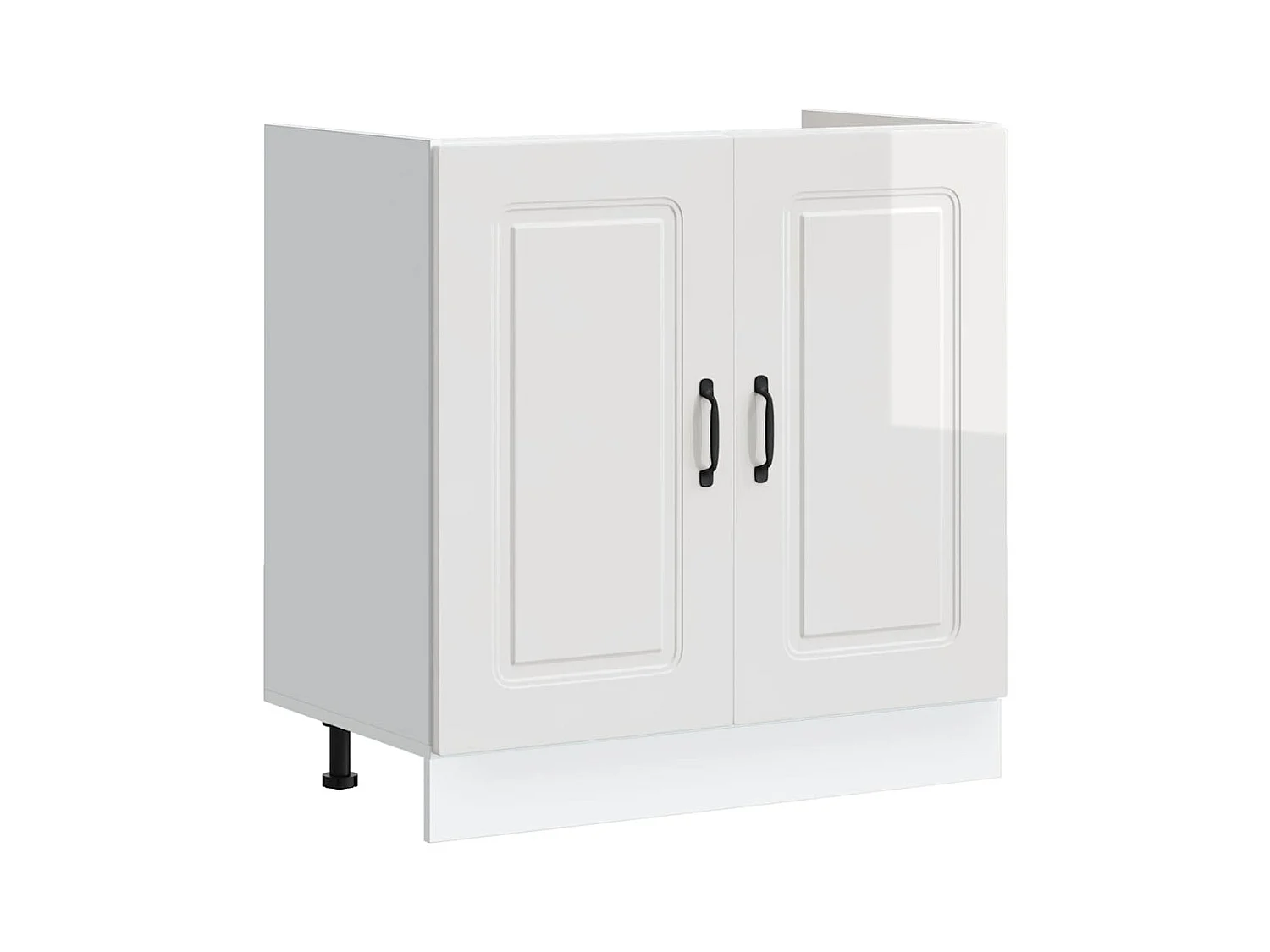 Meuble bas pour évier Kalmar blanc brillant 80x46x81,5 cm