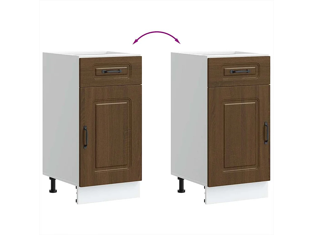 Base da Cucina Kalmar Rovere Marrone in Legno Multistrato