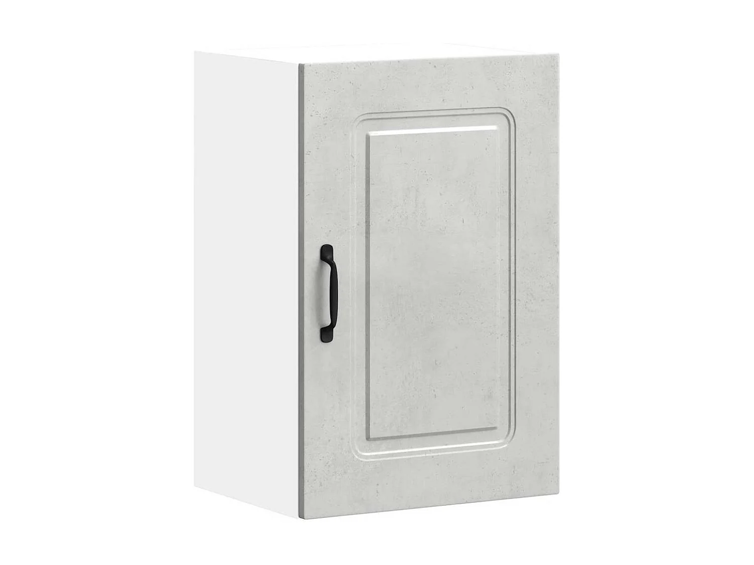 Armoire murale de cuisine Kalmar gris béton bois d'ingénierie