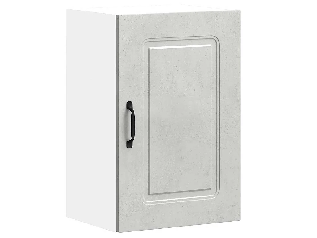Armoire murale de cuisine Kalmar gris béton bois d'ingénierie