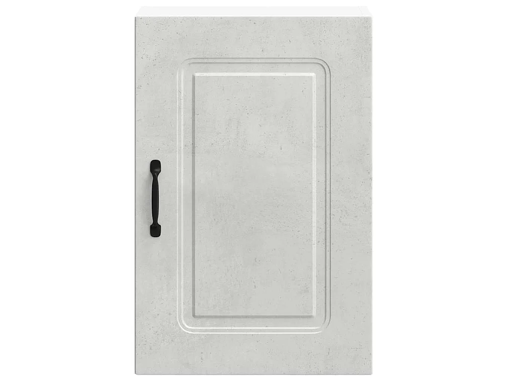 Armoire murale de cuisine Kalmar gris béton bois d'ingénierie