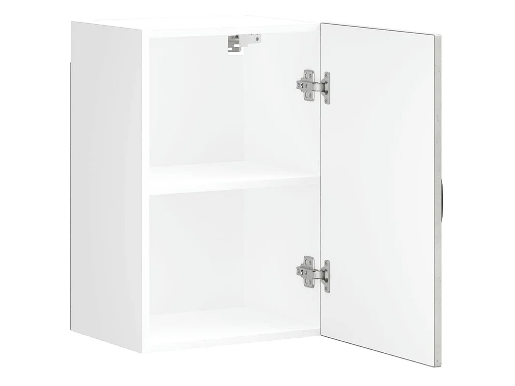 Armoire murale de cuisine Kalmar gris béton bois d'ingénierie