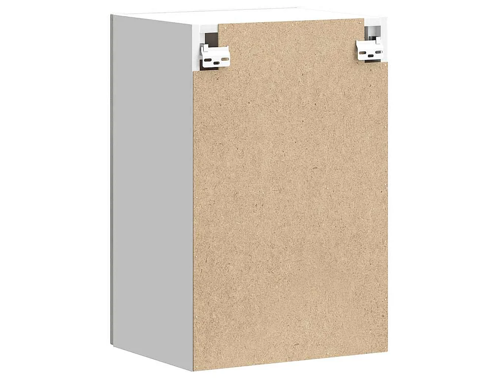 Armoire murale de cuisine Kalmar gris béton bois d'ingénierie