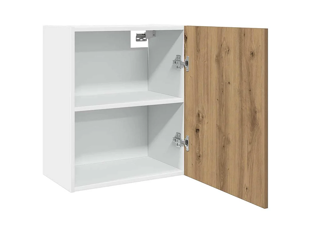 Armoire suspendue Lyon Chêne artisanal 50x31x60 cm