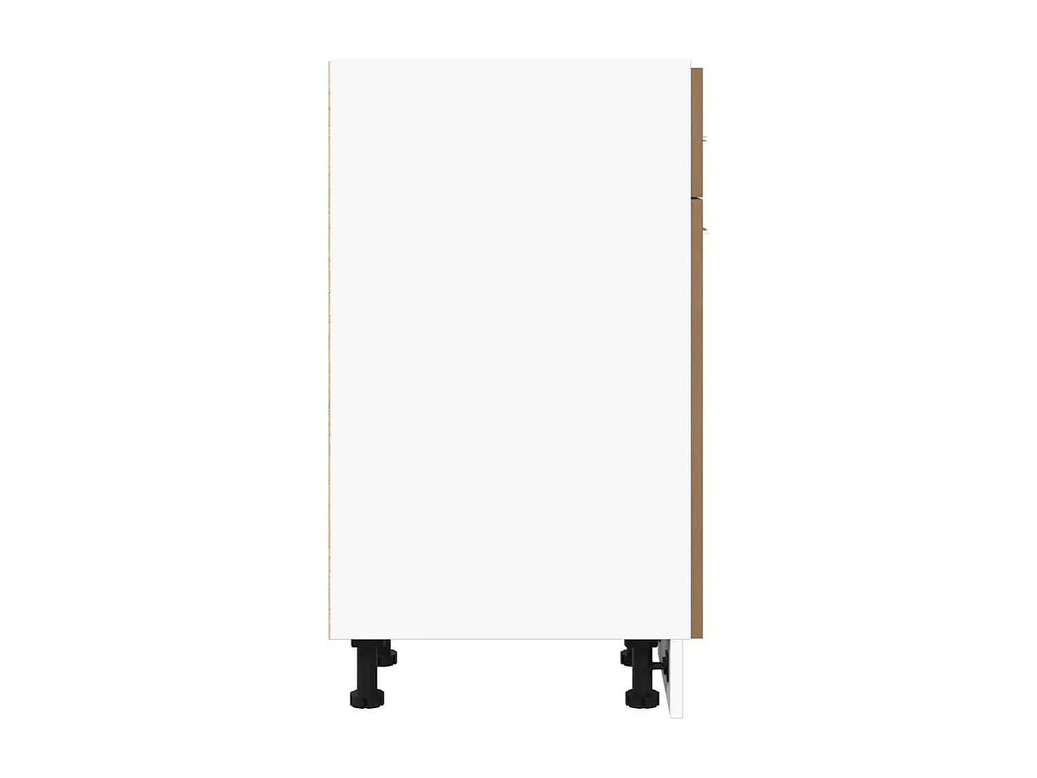 Mueble bajo con cajón "Lyon" de roble artesanal, 30 x 46 x 81,5 cm, madera de ingeniería,