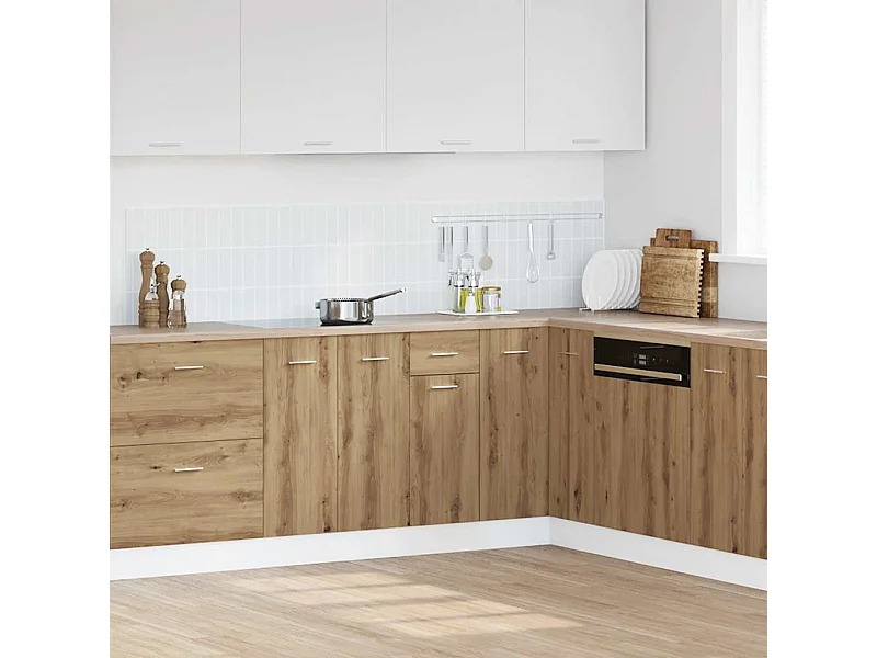 Mueble bajo con cajón "Lyon" de roble artesanal, 30 x 46 x 81,5 cm, madera de ingeniería,