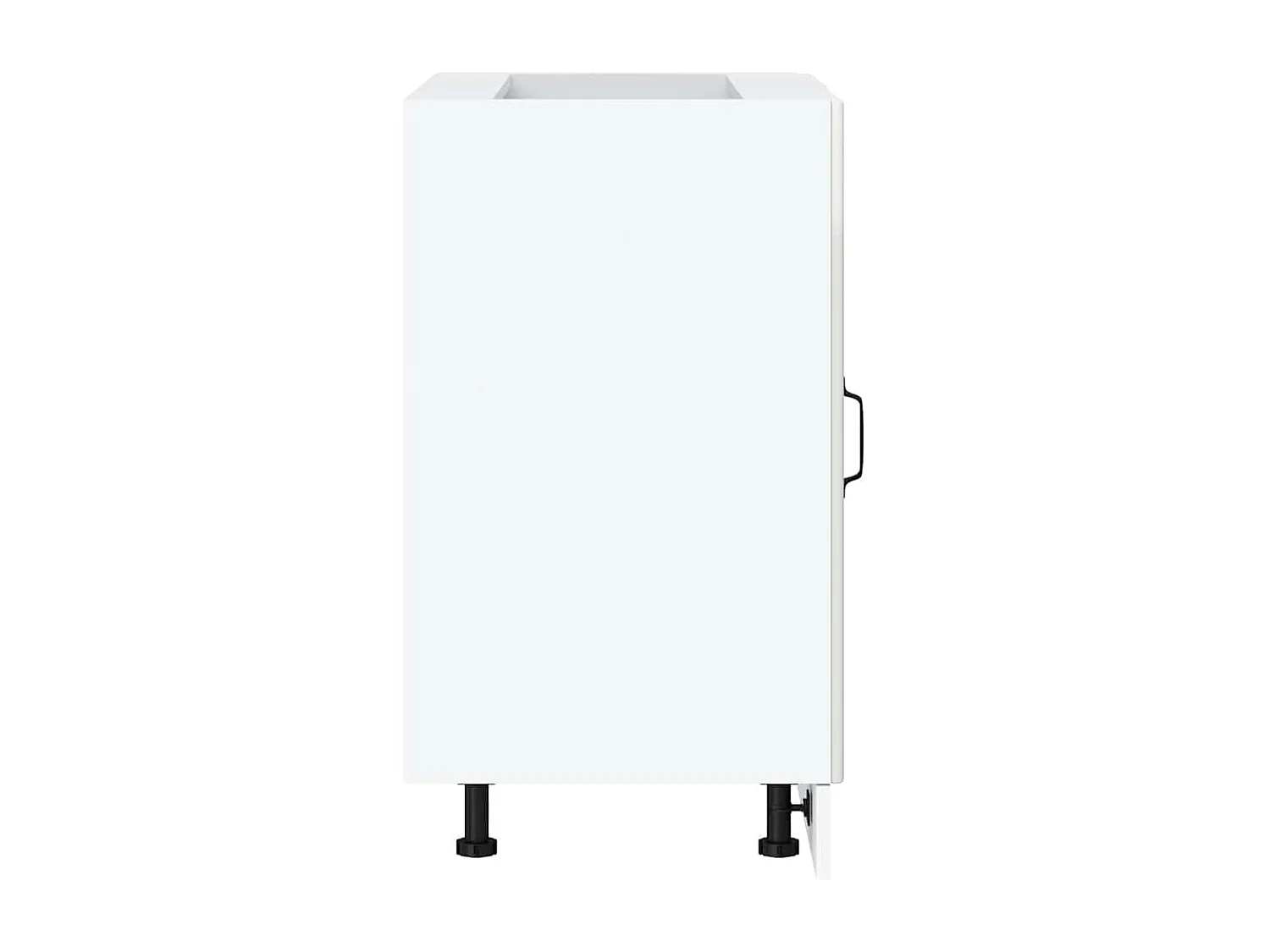 Armário base cozinha Porto derivados madeira branco brilhante