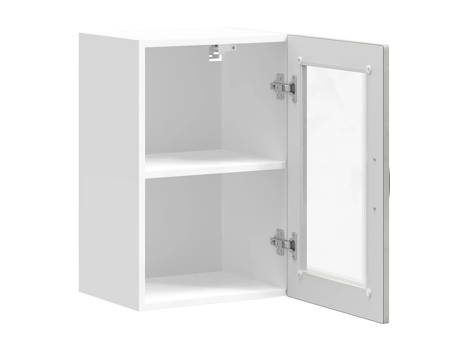 Armoire murale de cuisine avec porte en verre Porto gris béton