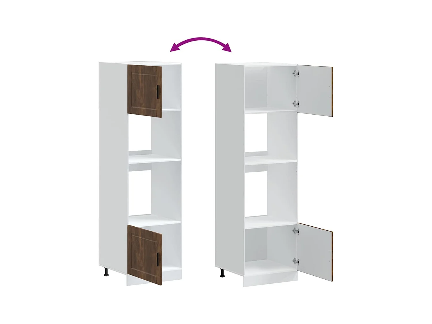 Armoires de four 2 pcs Porto chêne fumé bois d'ingénierie