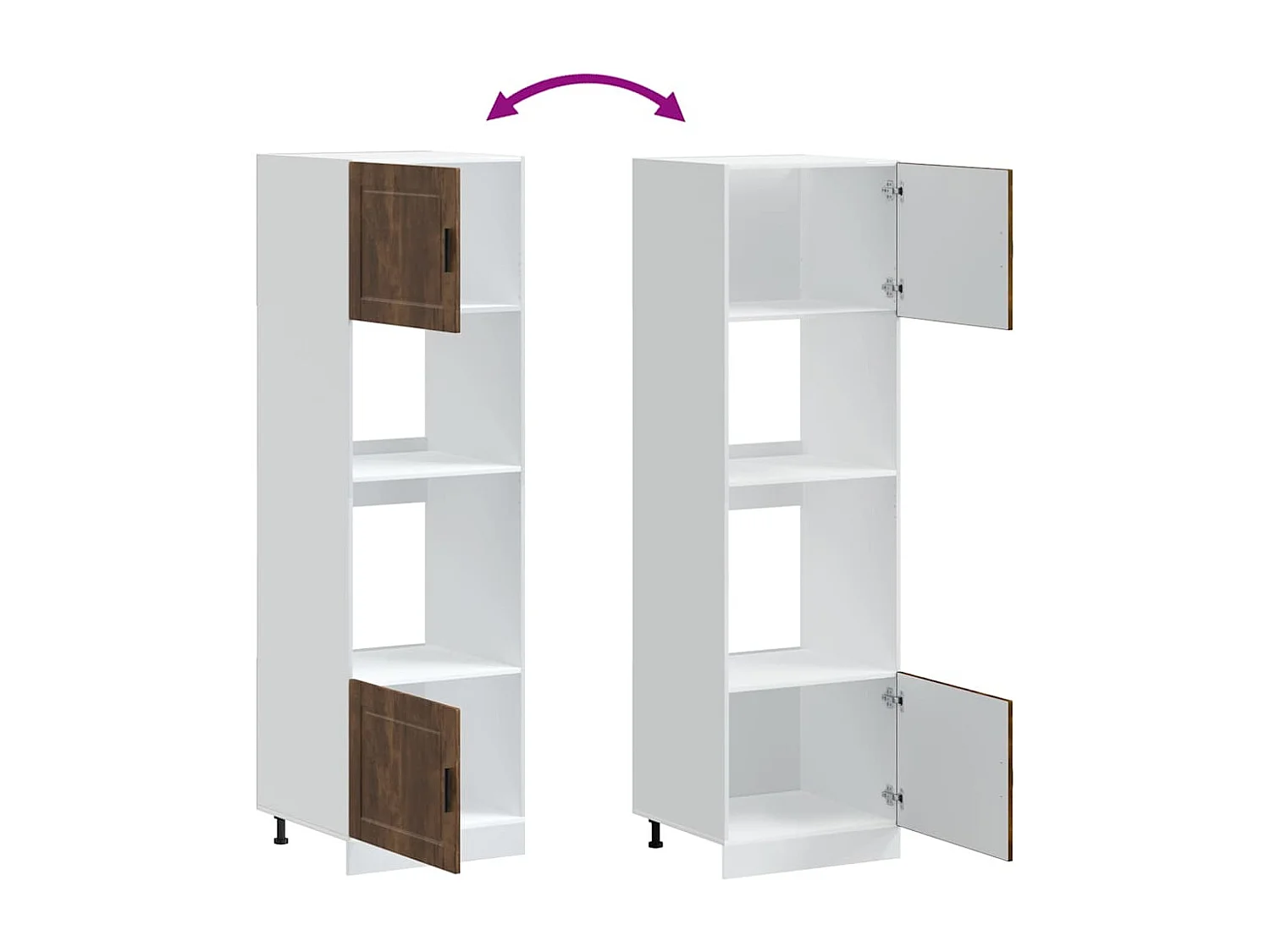 Armoires de four 2 pcs Porto chêne fumé bois d'ingénierie