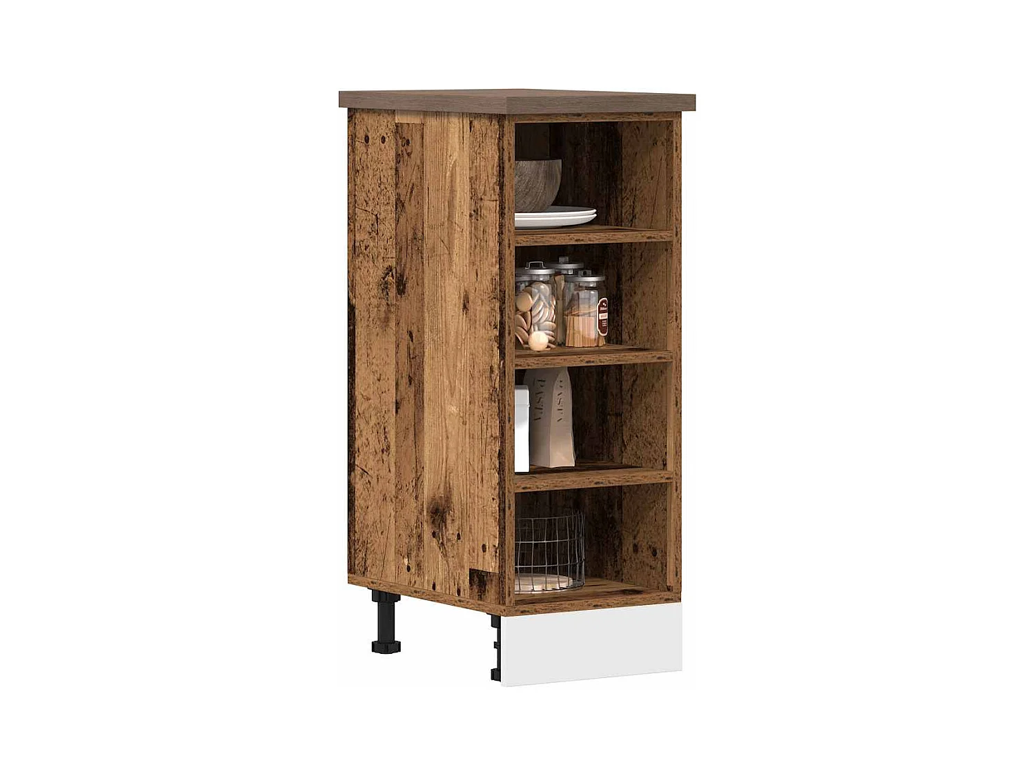 Meuble bas "Riga" Bois ancien 30 x 44,5 x 81,5 cm Bois d'ingénierie