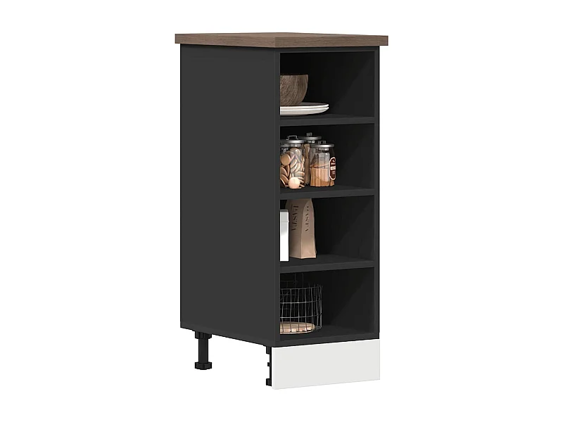 Unterschrank Riga Schwarz 30x44,5x81,5 cm Holzwerkstoff