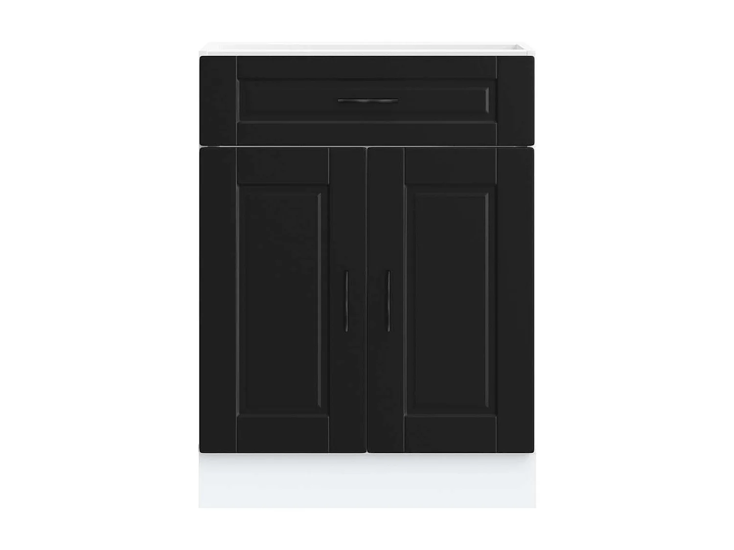 Armoire de cuisine Porto noir bois d'ingénierie