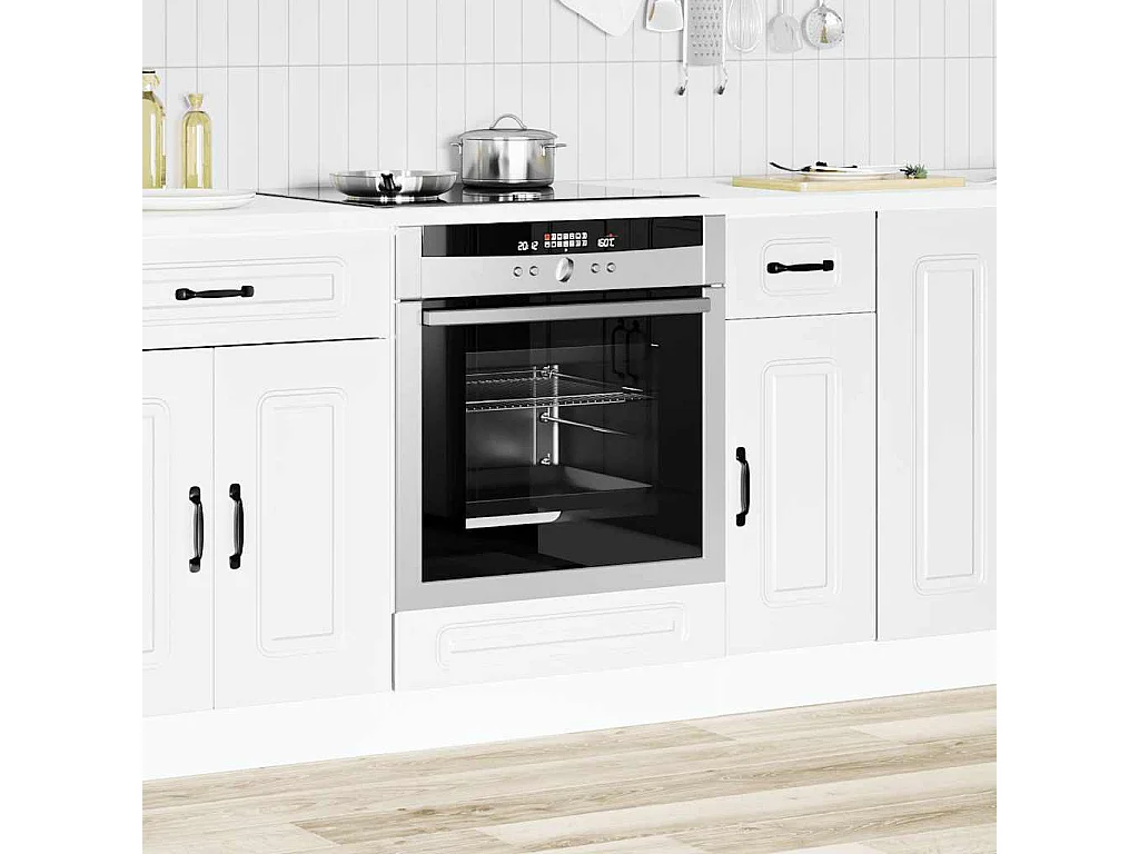 Armoire à four Kalmar blanc bois d'ingénierie