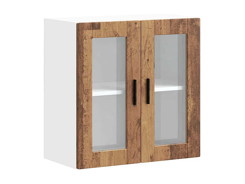 Küchen-Hängeschrank mit Glastür Porto Altholz-Optik