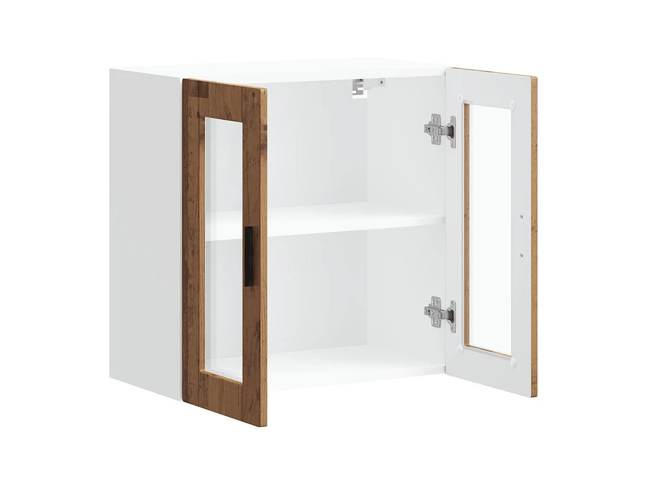 Armário de parede de cozinha porta de vidro Porto madeira velha