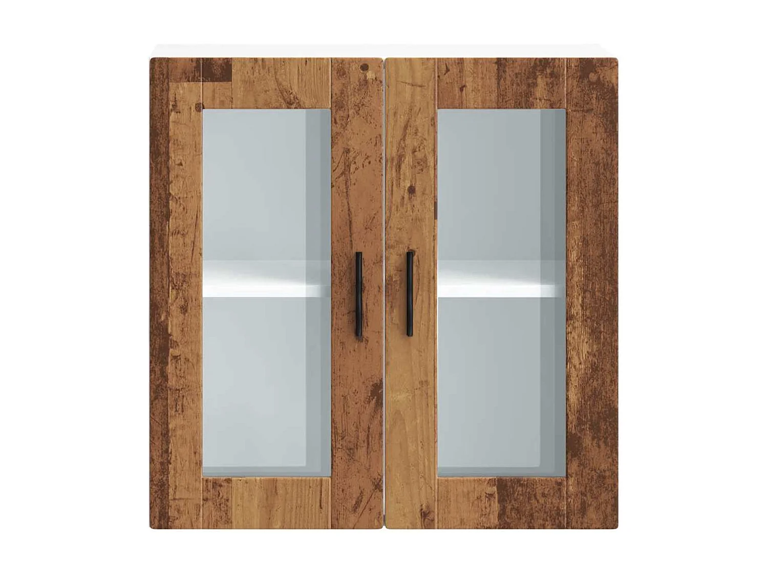 Armário de parede de cozinha porta de vidro Porto madeira velha