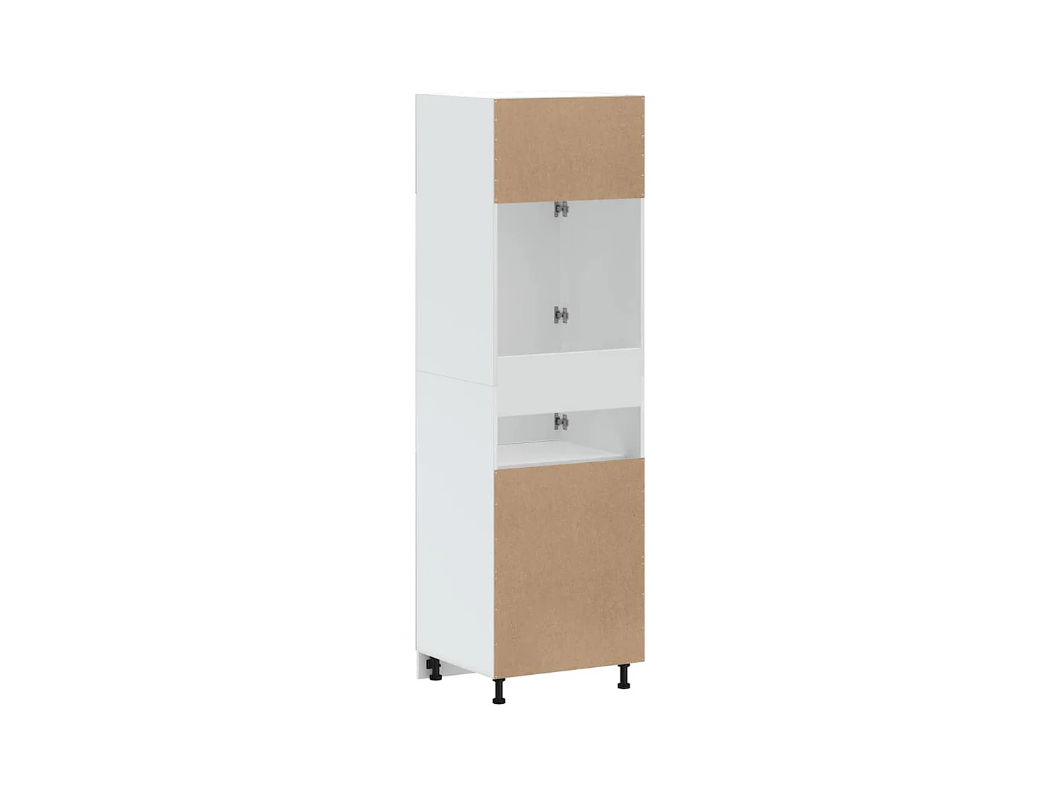 Armoire de cuisine Kalmar blanc bois d'ingénierie