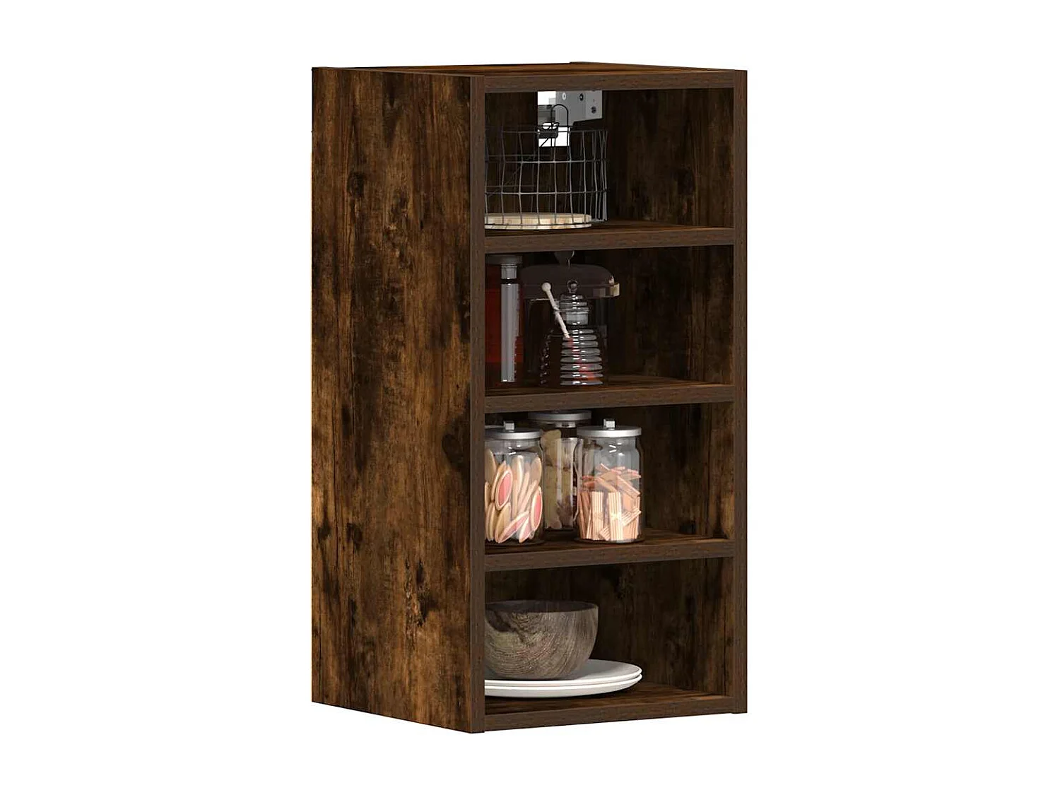 Armoire suspendue "Riga" Chêne fumé 30 x 29,5 x 60 cm Bois d'ingénierie