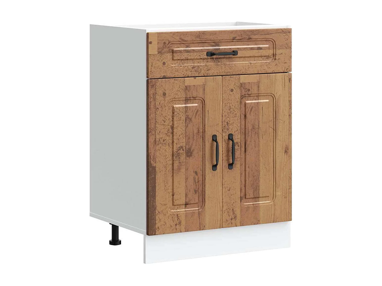 Armoire de cuisine Kalmar vieux bois bois d'ingénierie