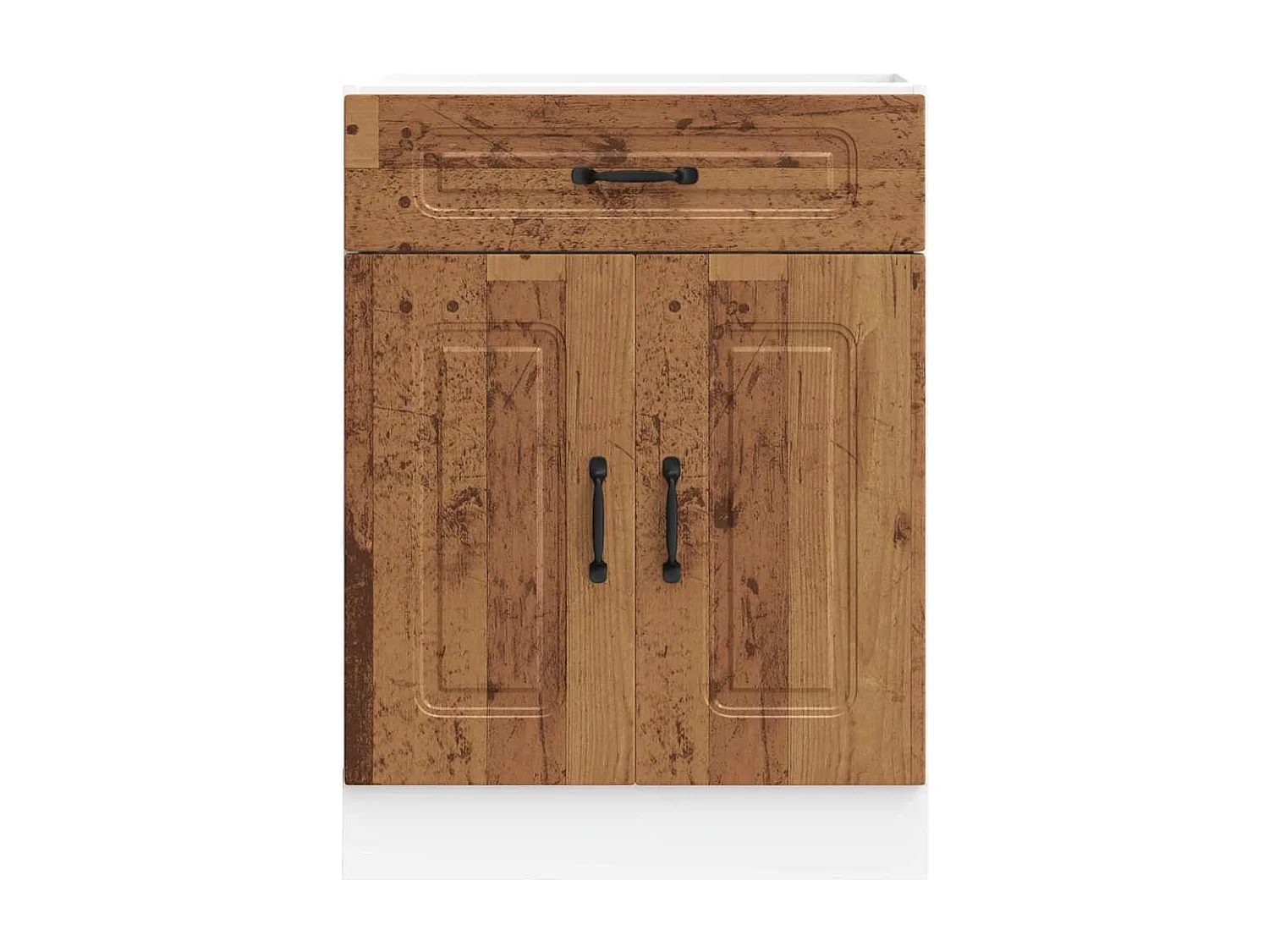 Armoire de cuisine Kalmar vieux bois bois d'ingénierie