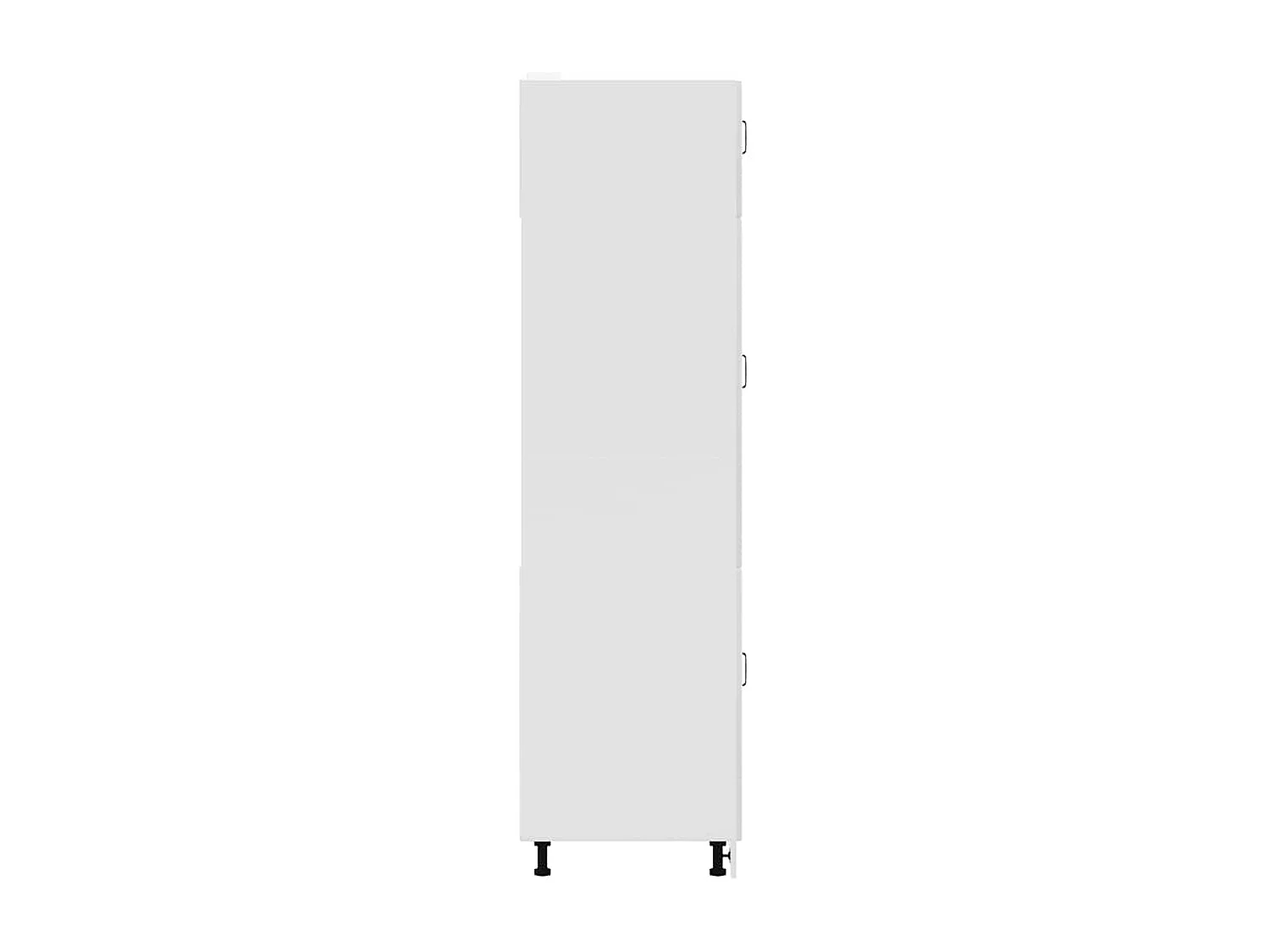 Armoire de cuisine Kalmar blanc brillant bois d'ingénierie