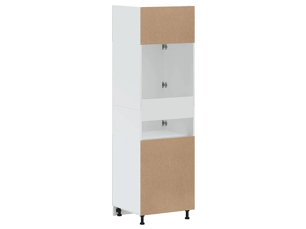 Armoire de cuisine Kalmar blanc brillant bois d'ingénierie