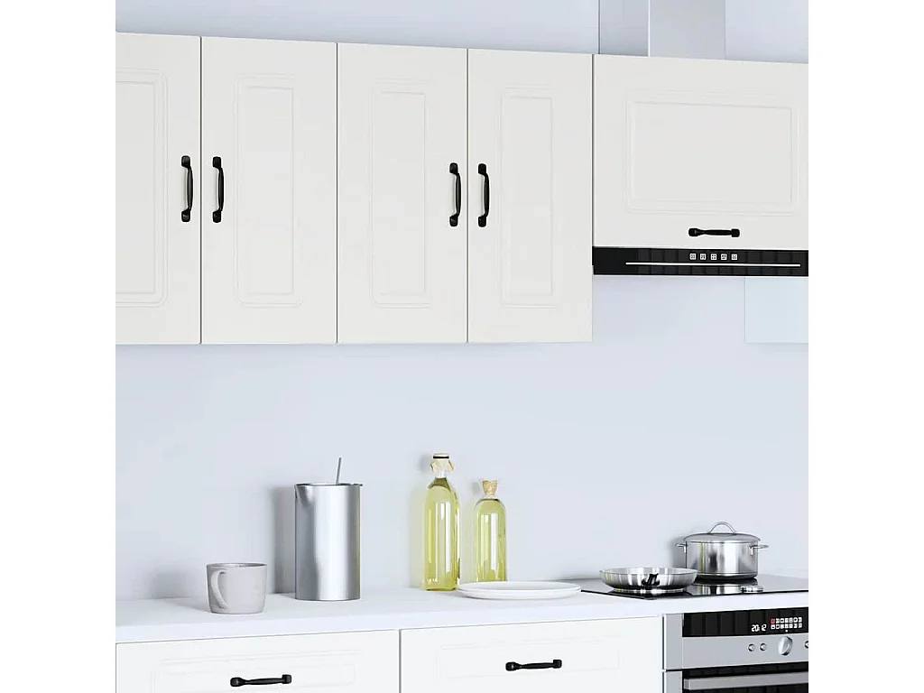 Armoire murale de cuisine Kalmar blanc bois d'ingénierie