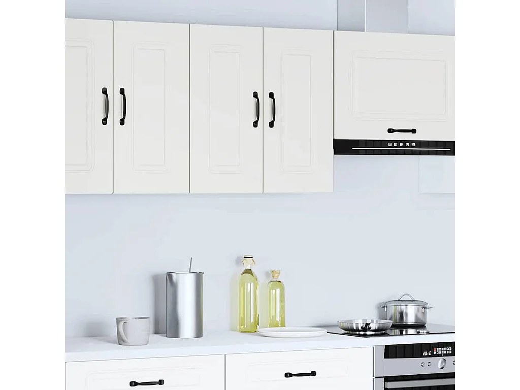 Armoire murale de cuisine Kalmar blanc bois d'ingénierie