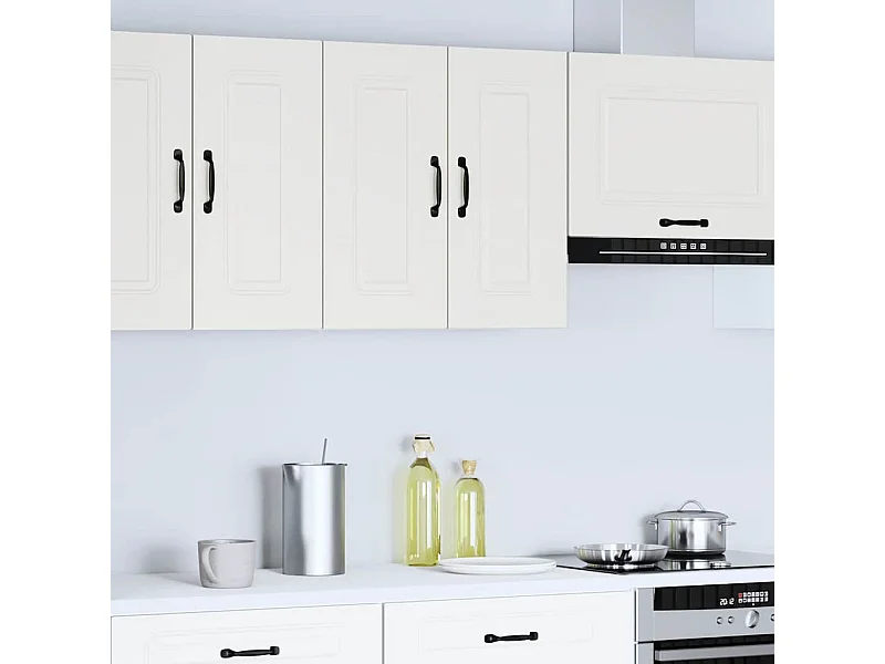 Armoire murale de cuisine Kalmar blanc bois d'ingénierie