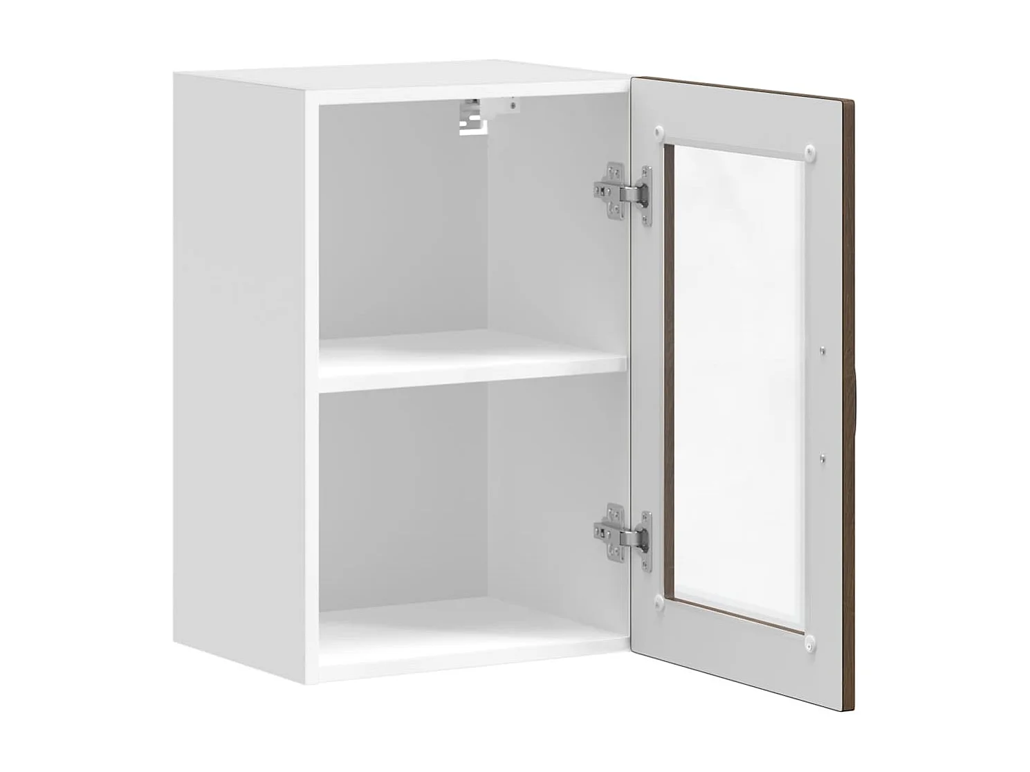 Armoire murale de cuisine et porte en verre Porto chêne marron