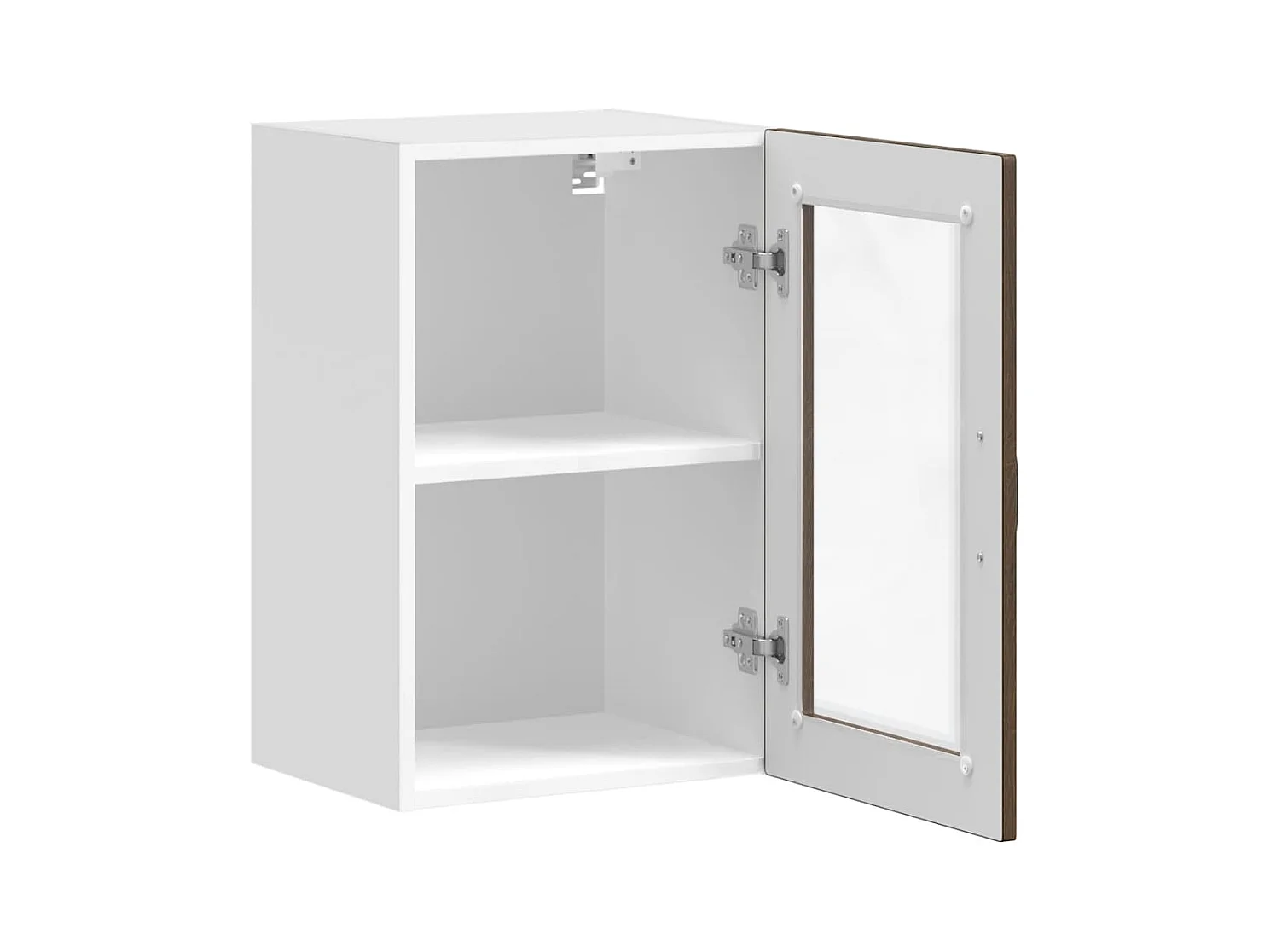 Armoire murale de cuisine et porte en verre Porto chêne marron