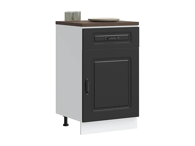 Keuken onderkast Kalmar bewerkt hout zwart