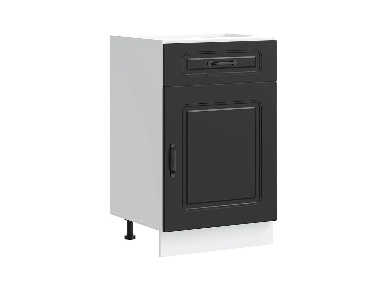 Armoire de cuisine Kalmar noir bois d'ingénierie