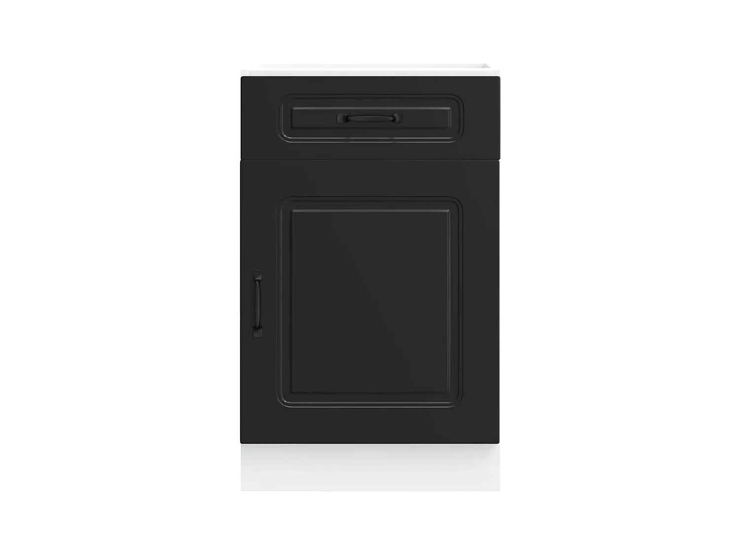 Armoire de cuisine Kalmar noir bois d'ingénierie