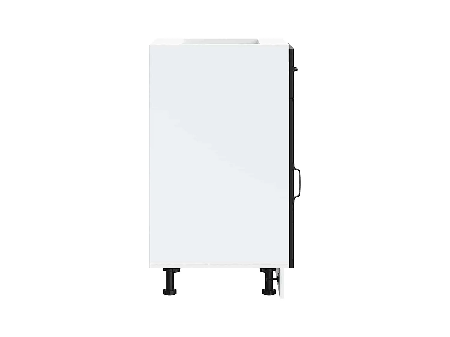 Armoire de cuisine Kalmar noir bois d'ingénierie